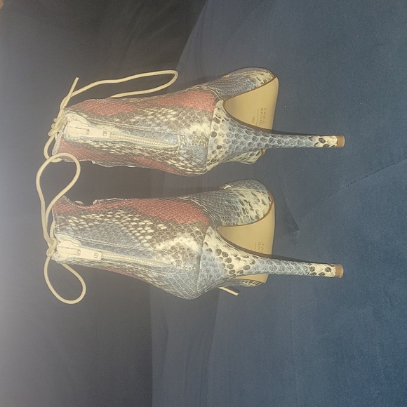 Zara Abotinado Python Lace-up Sandals - Picture 2 of 3